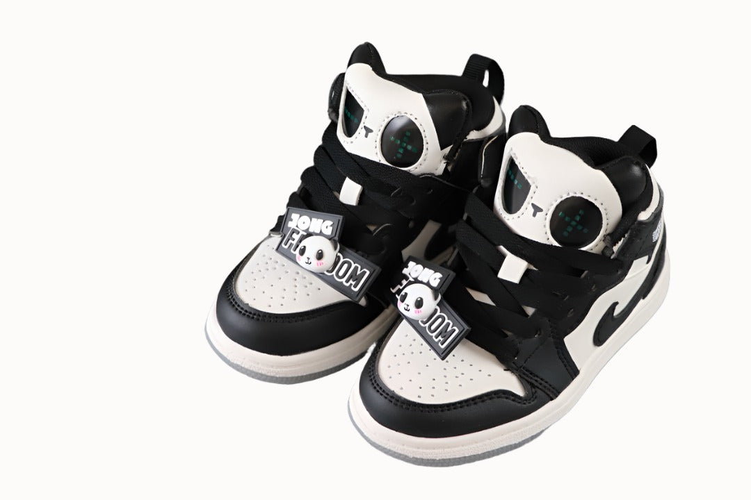 Kids Air Jordan 1 High  'Panda Black White'