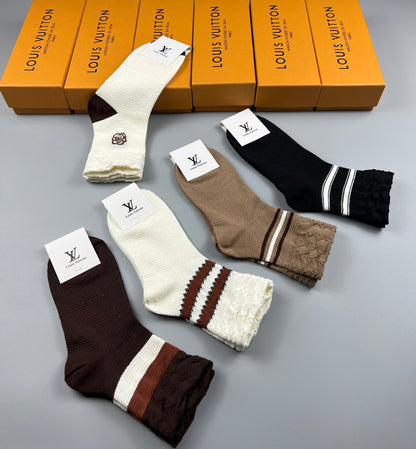 Louis Vuitton Low Socks 5 Pack