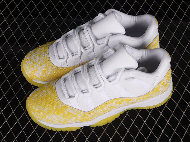 Air Jordan Retro 11 Low Yellow Snakeskin/White-Tour Yellow