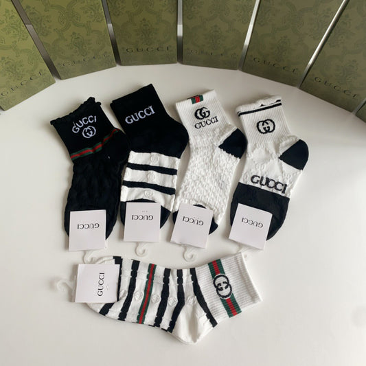 Gucci Mid Socks 5 Pack