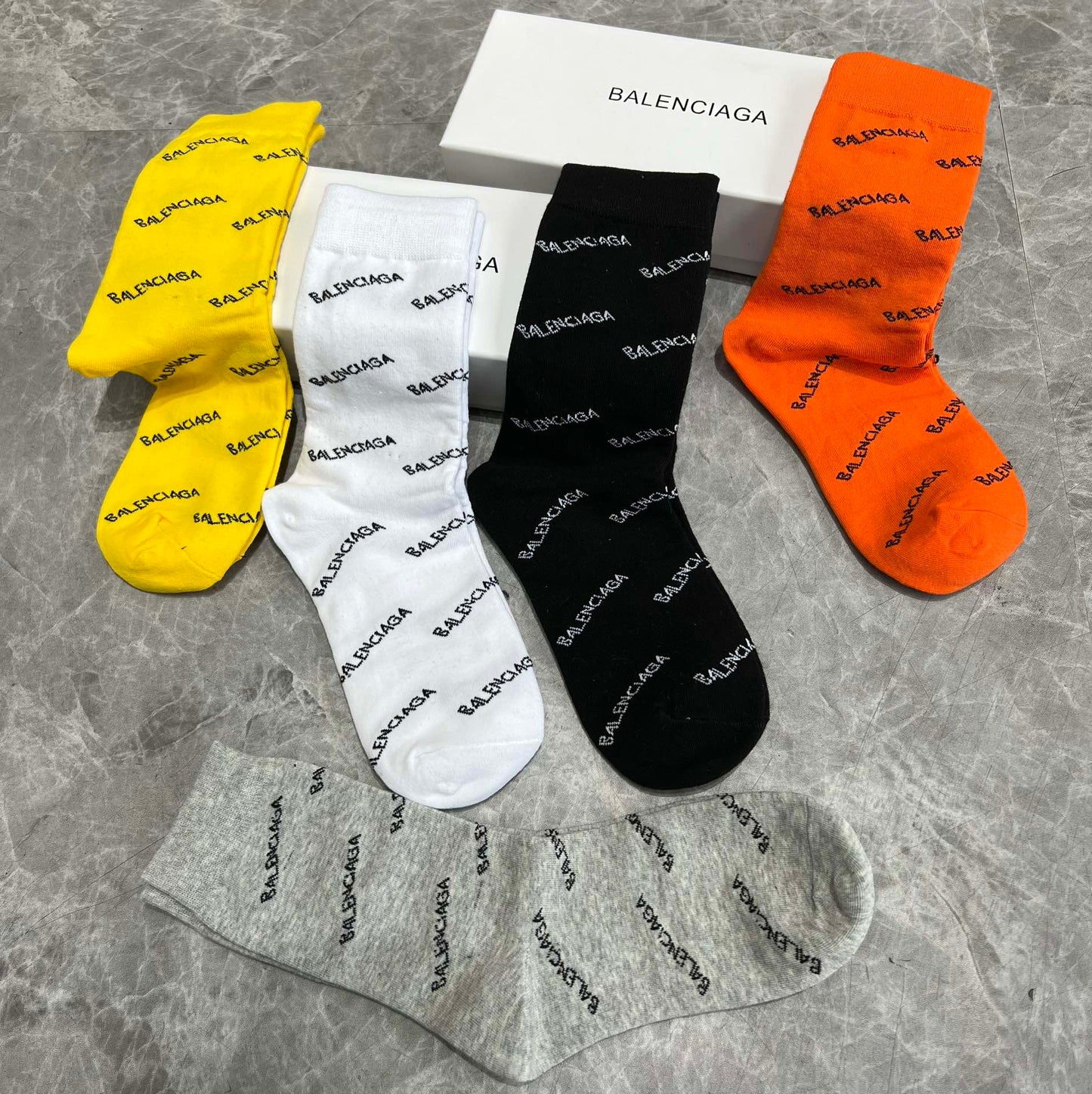 Balenciaga High Socks 5 Pack