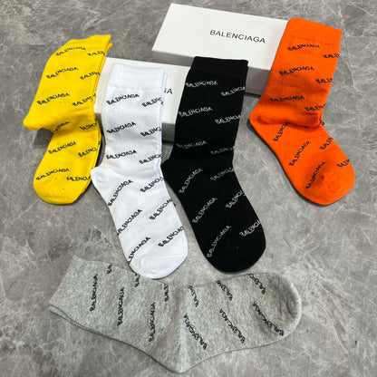 Balenciaga High Socks 5 Pack