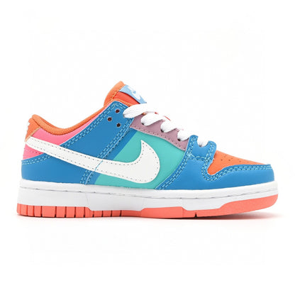 Kids Nike Dunk Low Orange Multi- Color