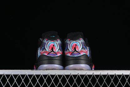 Air Jordan Retro 5 Low Black/Bright Crimson/Beta Blue