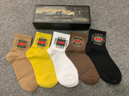 Gucci Mid Socks 5 Pack