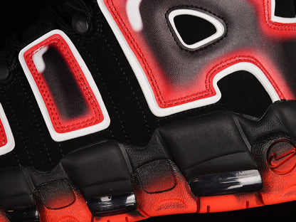 Air More Uptempo 96 Black /Laser Crimson-White