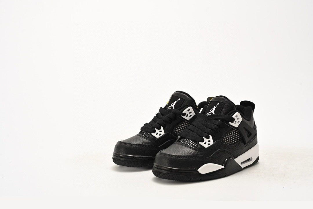 Kids Air Jordan Retro 4 'Black Canvas'