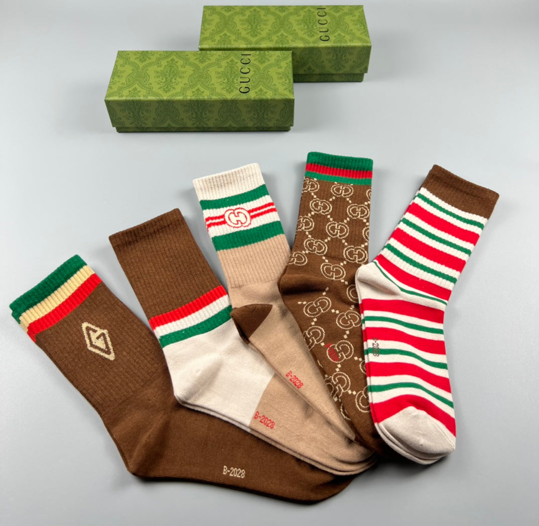 Gucci High Socks 5 Pack