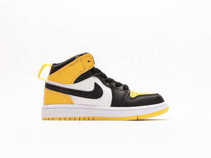 Kids Air Jordan 1 High  'Black White Yellow'