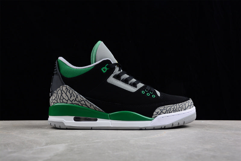 Air Jordan Retro 3 Black/Pine Green/Cement Grey-White