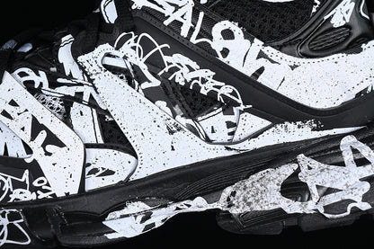 Balenciaga Track Graffiti Black-White