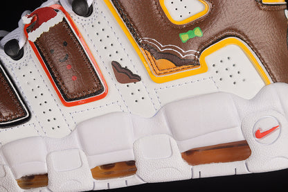 Air More Uptempo 96 QS White/Brown-Yellow Red