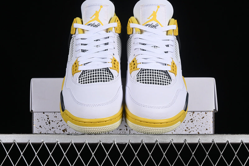 Air Jordan Retro 4  Vivid Sulfur White