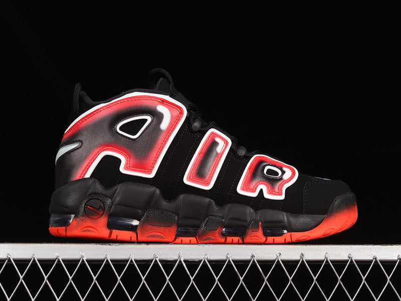 Air More Uptempo 96 Black /Laser Crimson-White