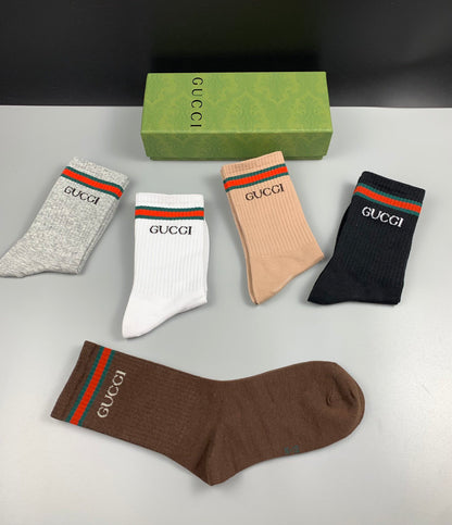 Gucci High Socks 5 Pack