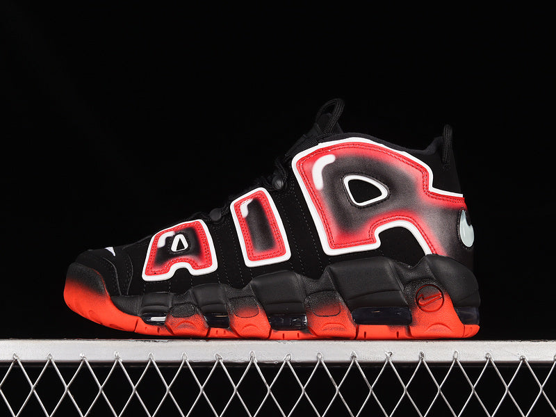 Air More Uptempo 96 Black /Laser Crimson-White