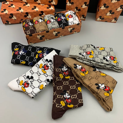 Gucci X Disney (Micky Mouse) High Socks 5 Pack