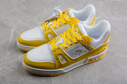 Louis Vuitton Trainer Sneakers Low Yellow-White