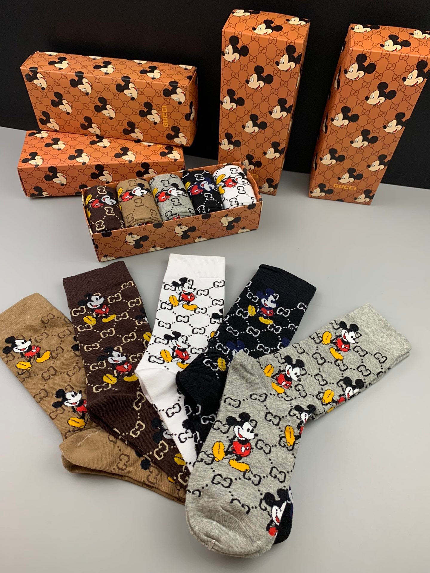 Gucci X Disney (Micky Mouse) High Socks 5 Pack