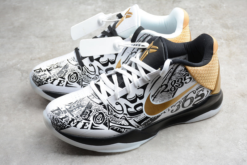 Nike Kobe 5 Potro Big Stage Parade Black/White-Gold