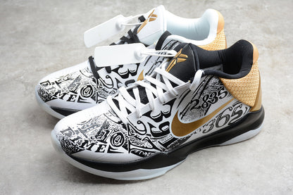 Nike Kobe 5 Potro Big Stage Parade Black/White-Gold