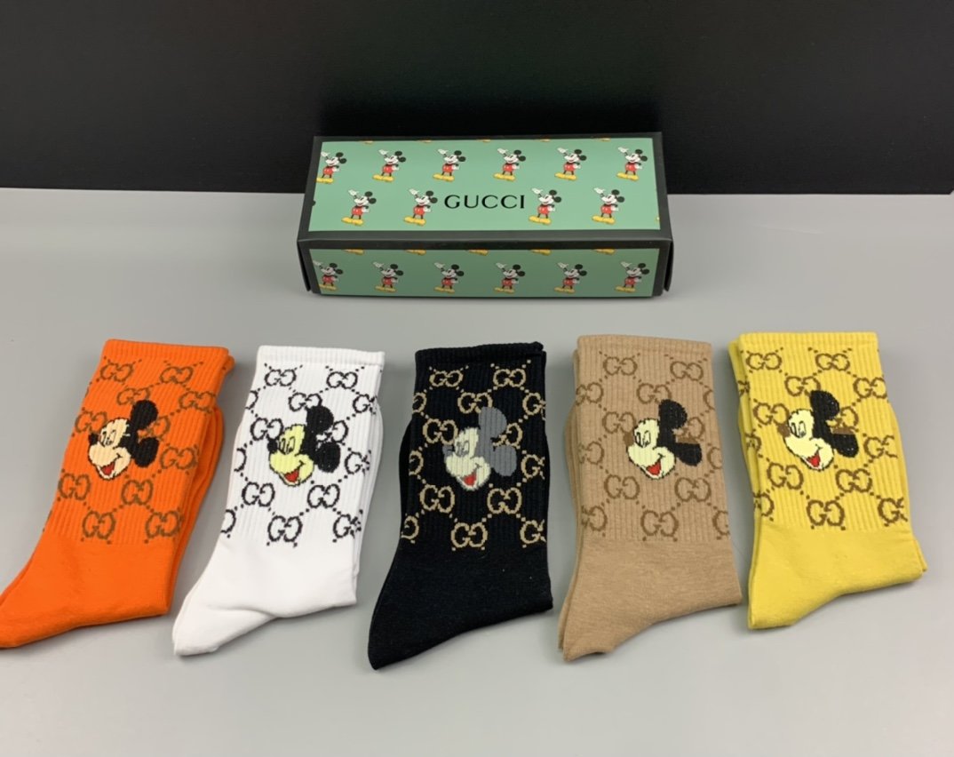 Gucci X Disney (Micky Mouse) High Socks 5 Pack