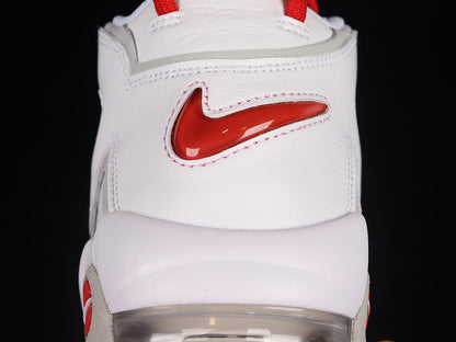 Air More Uptempo  White/Grey-University Red