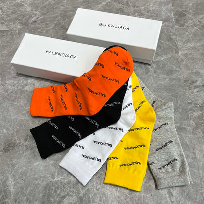 Balenciaga High Socks 5 Pack