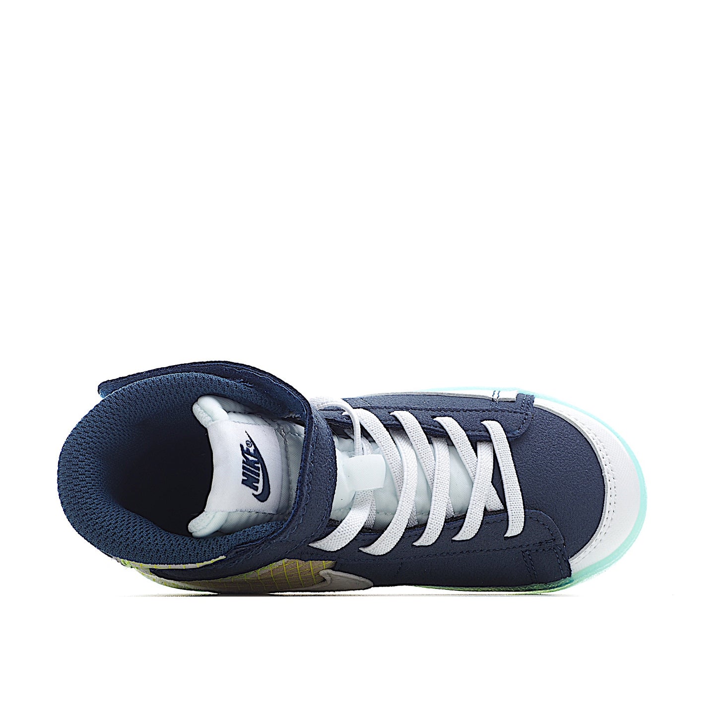 Kids Nike Blazer Mid Navy Blue Clear