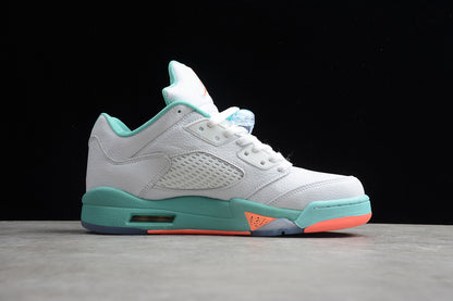 Air Jordan Retro 5 Low GS White/Light Agua