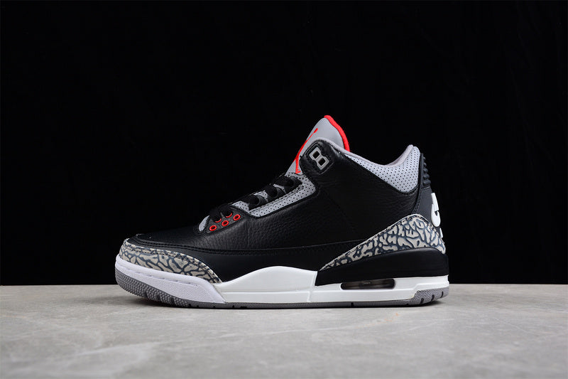 Air Jordan Retro 3 OG 20128 Black/Cement Grey-White-Red