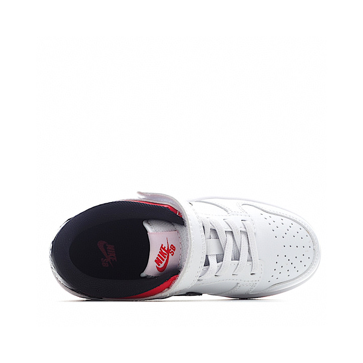 Kids Nike Dunk Low White Black-Red