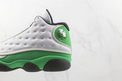 Air Jordan Retro 13 White/ Lucky Green-Black