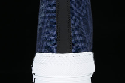 Dior B23 High Top Bee Embroidery Blue