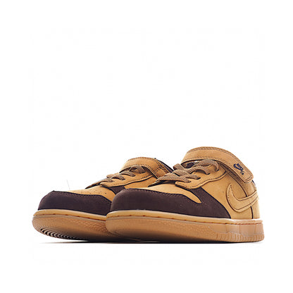 Kids Nike Dunk Low Brown Pack