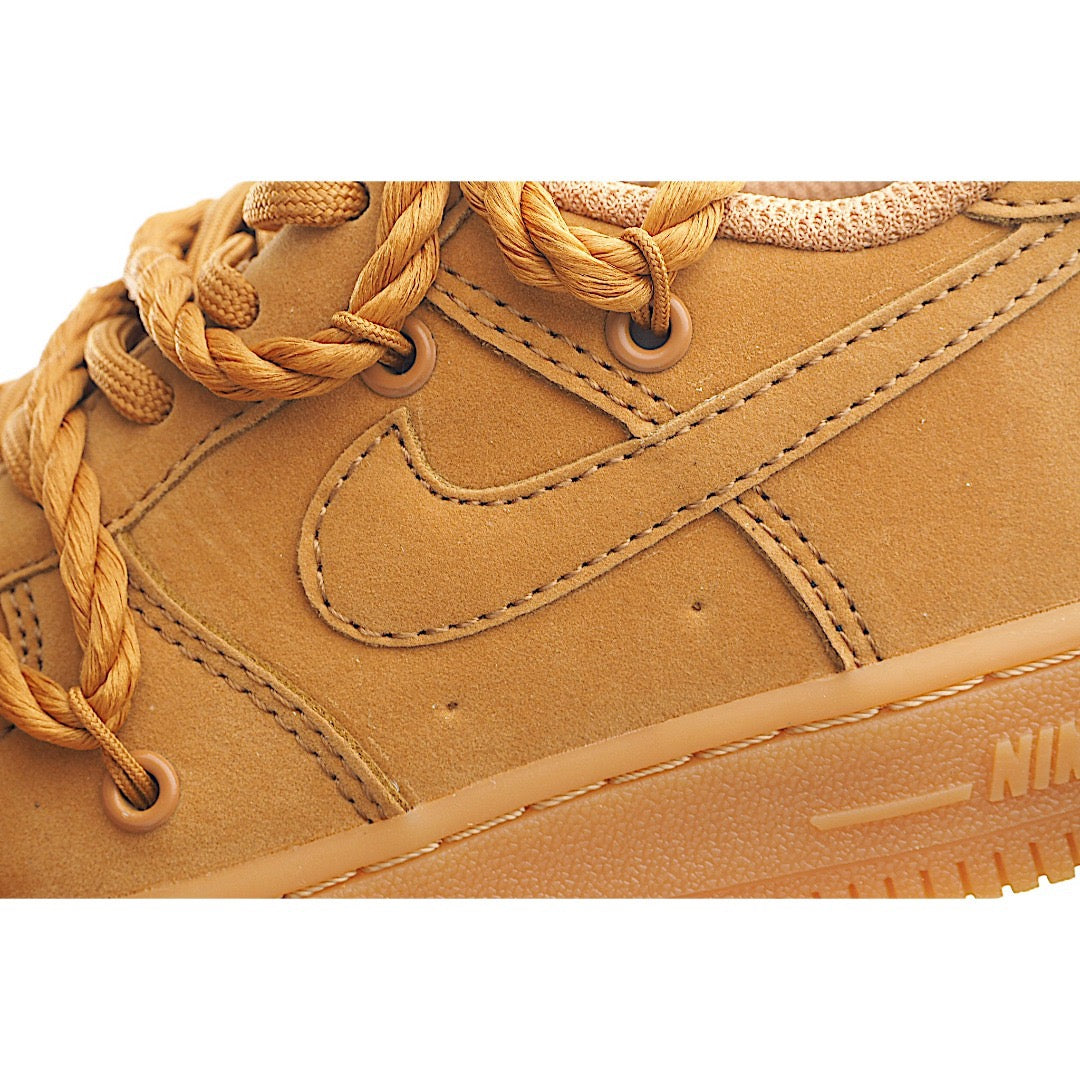 Kids Nike Air Force One Winter Flax Double Laces