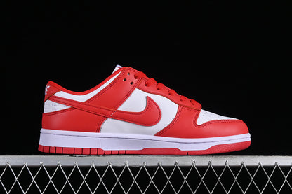 SB Dunk Low White/University-Red