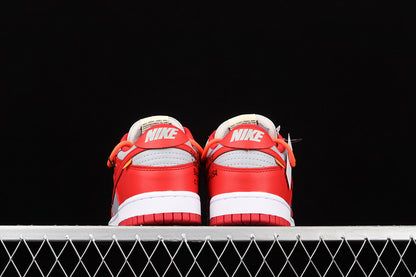 SB Dunk X Off White Plus University Red/Wolf Grey