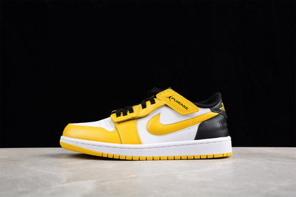 Air Jordan Retro 1 Low Flyease White/Yellow-Black