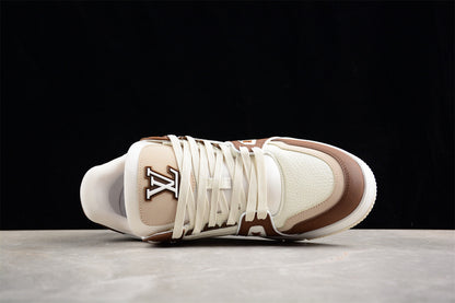 Louis Vuitton Trainer Sneakers Low White-Brown