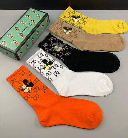 Gucci X Disney (Micky Mouse) High Socks 5 Pack