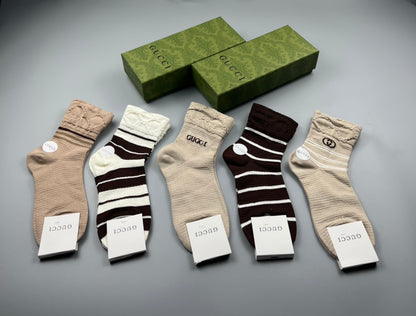 Gucci Mid Socks 5 Pack