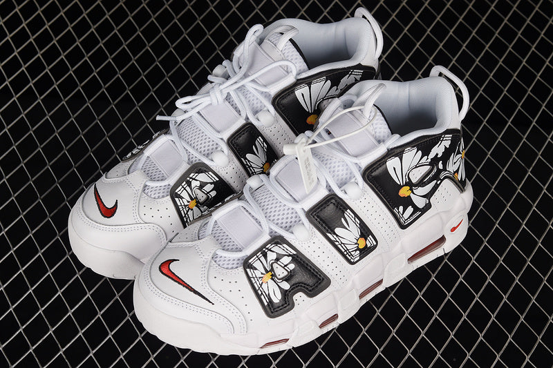 Air More Uptempo 96X Peace & Love Swoosh White-Black