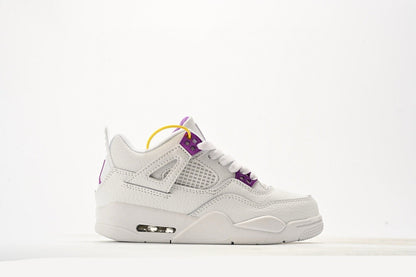 Kids Air Jordan Retro 4 'Purple Metallic'