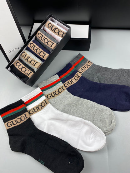 Gucci Mid Socks 5 Pack