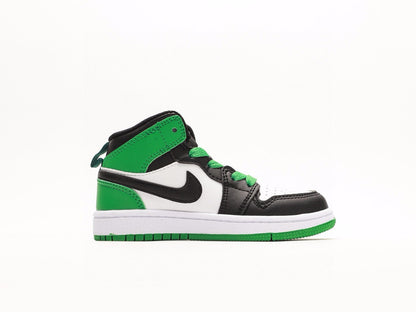 Kids Air Jordan 1 High  'Black White Green'