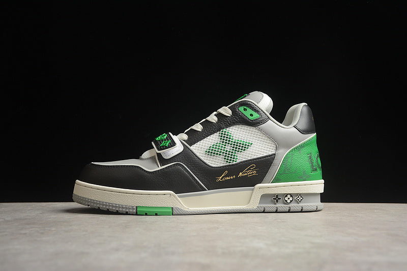 Louis Vuitton Trainer Low 'White Black Green White Mesh'