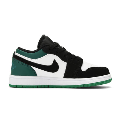 Kids Air Jordan 1 Low 'Black White Green'