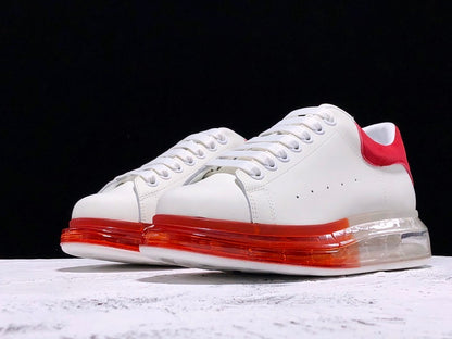 Alexander McQueen Sole Clear White-Red