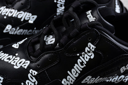 Balenciaga Triple S Black 'Logotype  White'